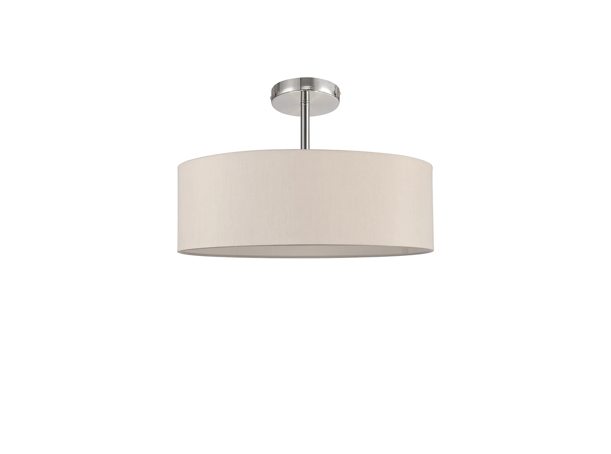 Baymont 45cm, Semi Flush 5 Light Polished Chrome, Nude Beige/Moonlight DK0735  Deco Baymont CH NU